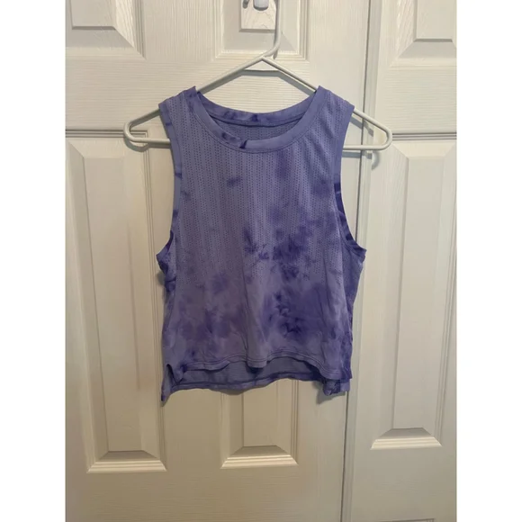 Women's Lululemon Time to Train Tank Rain Stripe Marble Dye Charged Indigo 4 - Picture 3 of 5